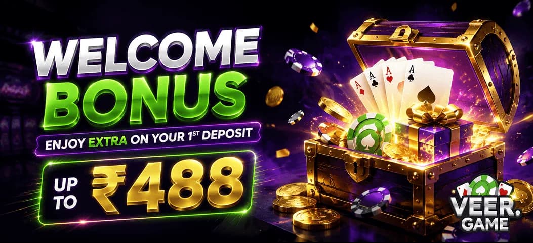 VeerGame welcome bonus up to ₹488